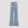 Lanvin Blue Wide-leg Cuffed Jeans