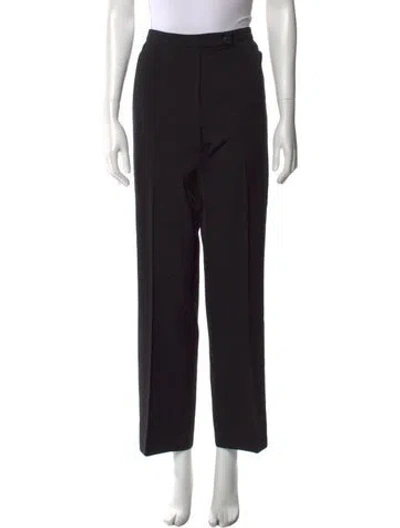 Pre-owned Lanvin Wide Leg Pants In Black