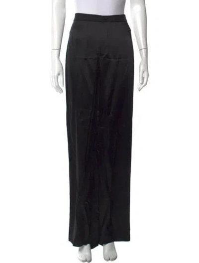 Pre-owned Lanvin Wide Leg Pants In Black