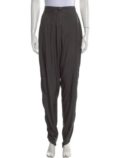 Pre-owned Lanvin Wide Leg Pants In Gray
