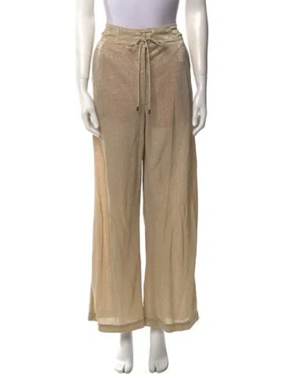 Pre-owned Lanvin Wide Leg Pants In Neutral