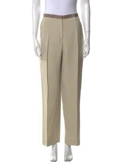 Pre-owned Lanvin Wide Leg Pants In Neutral