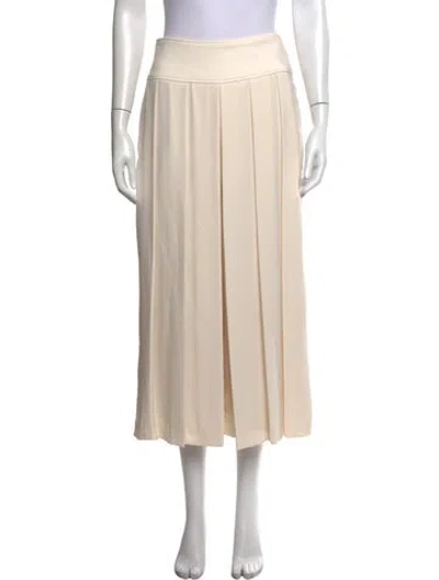 Pre-owned Lanvin Wide Leg Pants In Neutrals