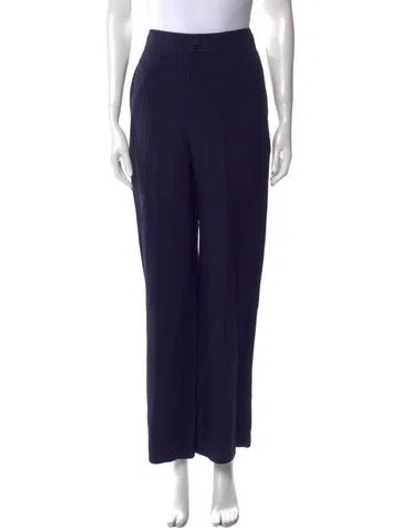 Pre-owned Lanvin Wide Leg Pants In Purple