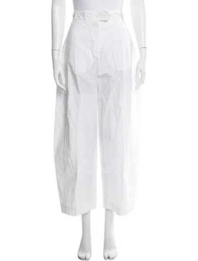 Pre-owned Lanvin Wide Leg Pants In White