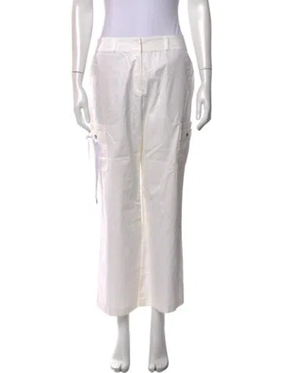 Pre-owned Lanvin Wide Leg Pants In White