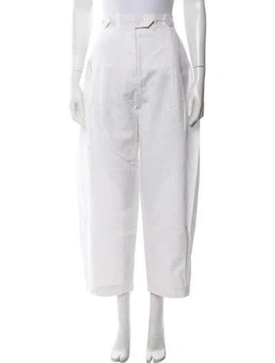 Pre-owned Lanvin Wide Leg Pants In White