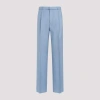 Lanvin Blue Fog Virgin Wool Leg Trousers In Multi