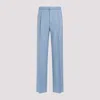 Lanvin Blue Fog Virgin Wool Leg Trousers In Fog