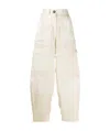 Lanvin Pants In Beige Silk In White