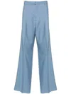 Lanvin Front Pleat Pants In Blue