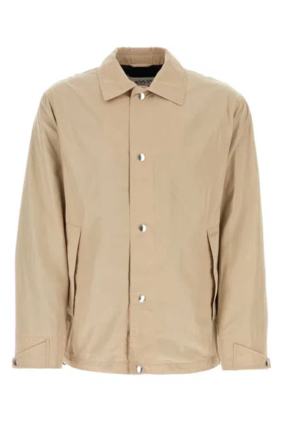 LANVIN CAPPUCCINO POLYESTER WINDBREAKER