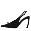 Lanvin Woman Pumps Black Size 10 Textile Fibers In Nero Scuri