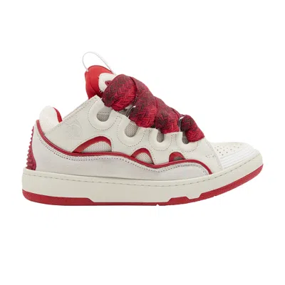 Pre-owned Lanvin Wmns Curb Sneakers 'white Red'