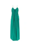 Lanvin Cross Back Strap Long Dress In Multicolor