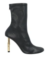 Lanvin High Heels Ankle Boots In Black Leather In Black