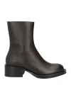 Lanvin Woman Ankle Boots Dark Brown Size 8 Calfskin In Brown