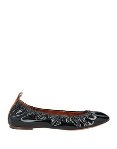Lanvin Woman Ballet Flats Black Size 11 Calfskin