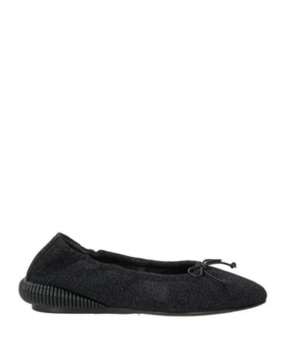 Lanvin Woman Ballet Flats Black Size 5 Polyamide, Polyester, Elasterell-p