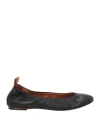 Lanvin Leather Ballerinas In Black
