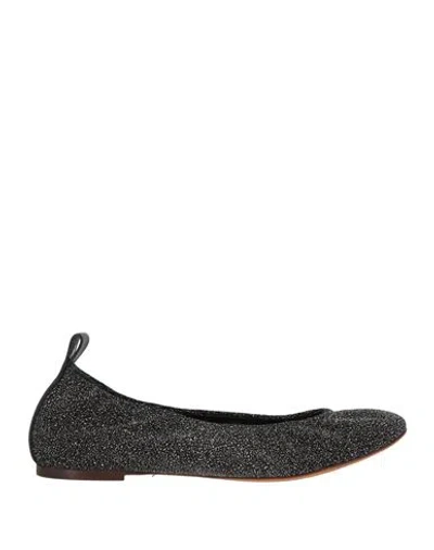Lanvin Woman Ballet Flats Black Size 9 Calfskin