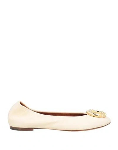 Lanvin Woman Ballet Flats Cream Size 7 Lambskin In Multi