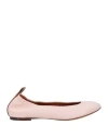 Lanvin The Leather Ballerina Flat In Nude