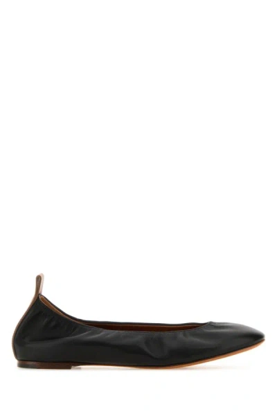 Lanvin Woman Black Leather Ballerinas