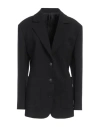 Lanvin Woman Blazer Black Size 8 Virgin Wool, Elastane, Polyamide In Black