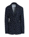 LANVIN LANVIN WOMAN BLAZER BLUE SIZE 6 COTTON, BRASS