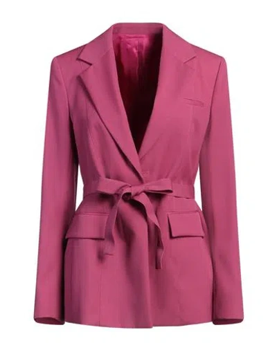 Lanvin Woman Blazer Fuchsia Size 6 Wool In Pink