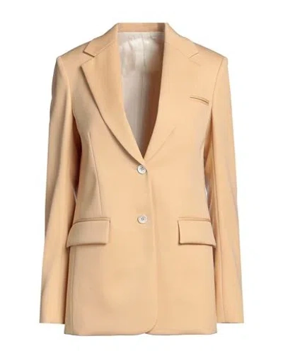 Lanvin Woman Suit Jacket Mustard Size 8 Cupro In Yellow