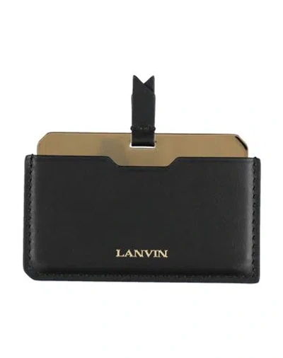 Lanvin Woman Cardholder Black Size - Cow Leather