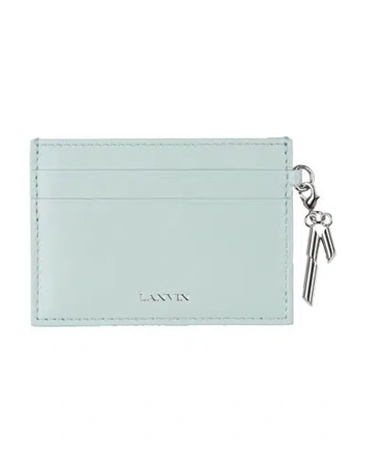 Lanvin Woman Cardholder Sage Green Size - Calfskin
