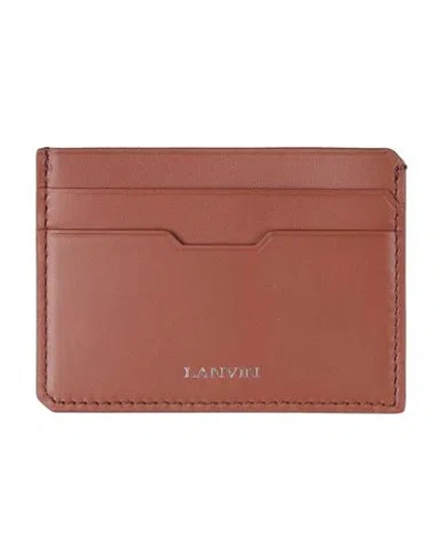 Lanvin Woman Cardholder Tan Size - Calfskin In Brown