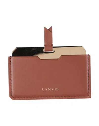Lanvin Woman Cardholder Tan Size - Cow Leather In Brown