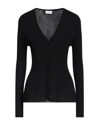 Lanvin Woman Cardigan Black Size M Cashmere, Silk, Virgin Wool