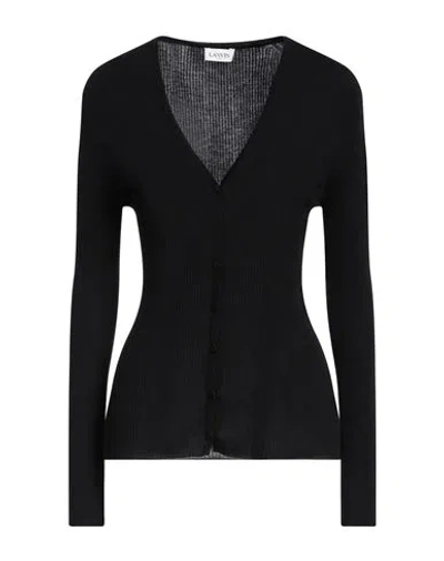 Lanvin V-neck Buttoned Cardigan In Black
