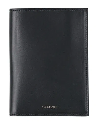 Lanvin Woman Document Holder Black Size - Cow Leather