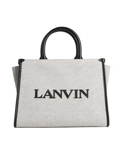 Lanvin Woman Handbag Black Size - Cotton, Linen, Zamak, Brass, Calfskin