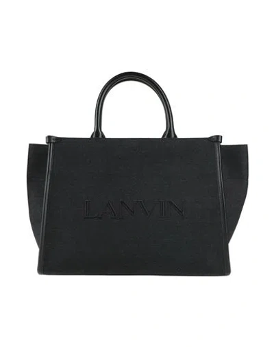 Lanvin Woman Handbag Black Size - Textile Fibers, Leather