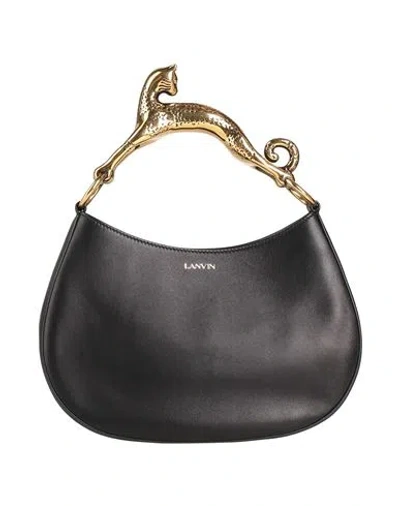 Lanvin Woman Handbag Black Size - Calfskin, Brass, Zamak