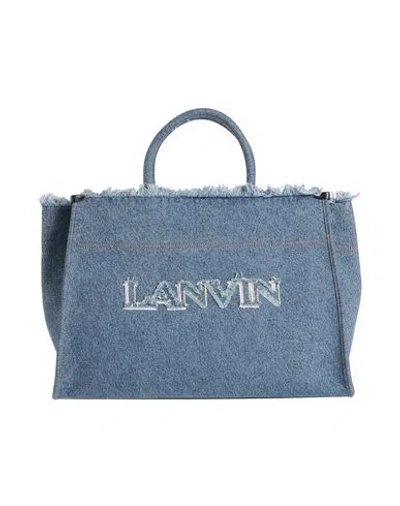 Lanvin Woman Handbag Blue Size - Textile Fibers