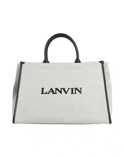 Lanvin Woman Handbag Light Grey Size - Textile Fibers
