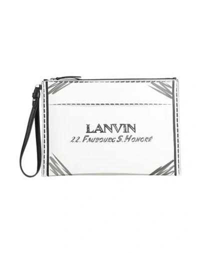 Lanvin Woman Handbag White Size - Calfskin, Brass