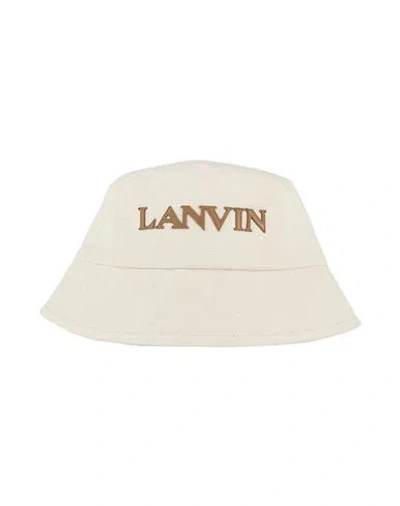 Lanvin Woman Hat Beige Size Onesize Cotton, Linen In White