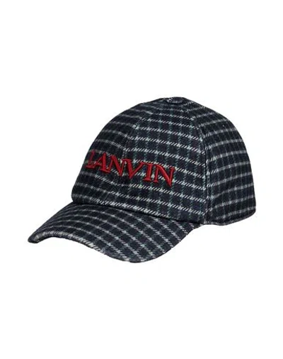 Lanvin Woman Hat Navy Size Onesize Virgin Wool In Blue