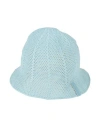 Lanvin Woman Hat Turquoise Size Onesize Cotton In Blue