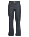Lanvin Woman Jeans Blue Size 10 Cotton, Viscose, Wool, Polyamide In Blue