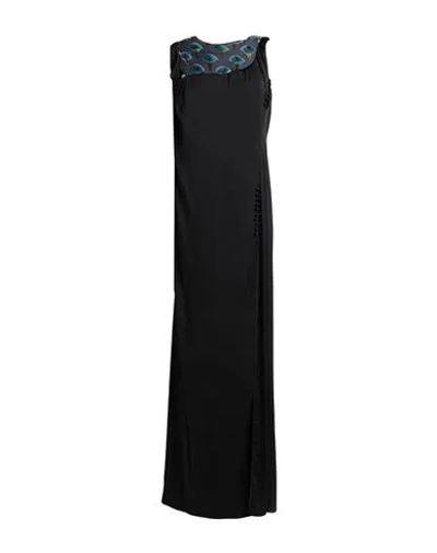 Lanvin Woman Maxi Dress Black Size 10 Silk, Viscose, Polyester